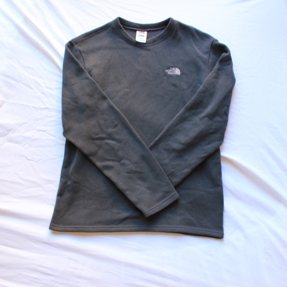 North face gray crew neck
